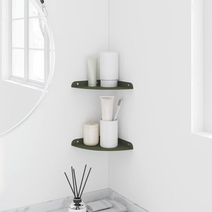 Drijvende plank met plank 2 pcs Olijf Groen 18 x 18 x 2 cm