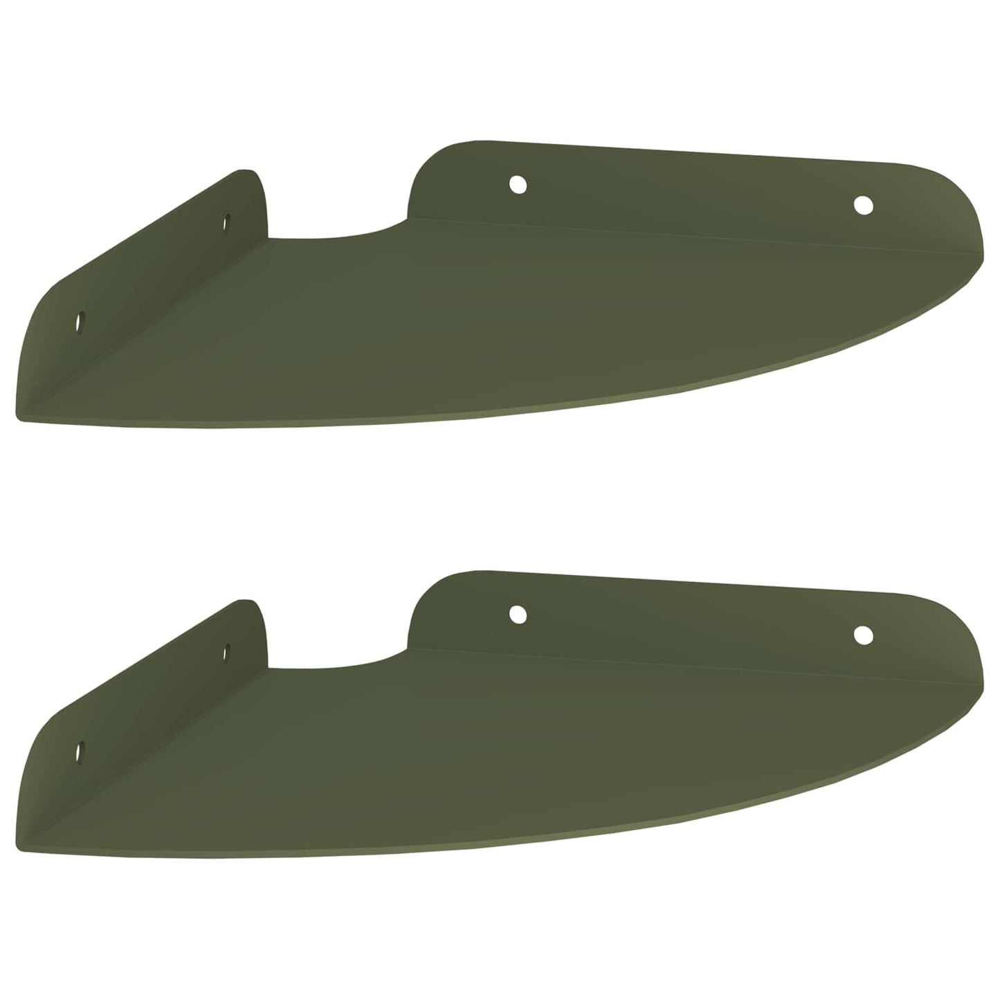 Drijvende plank met plank 2 pcs Olijf Groen 18 x 18 x 2 cm