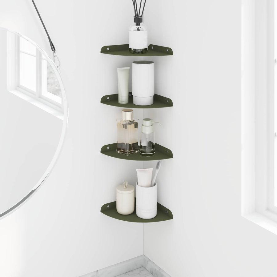Drijvende plank met plank 4 pcs Olijf Groen 18 x 18 x 2 cm