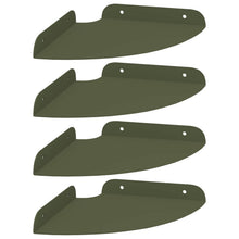 Drijvende plank met plank 4 pcs Olijf Groen 18 x 18 x 2 cm