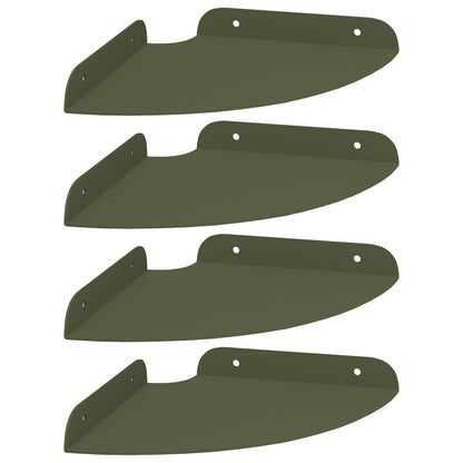 Drijvende plank met plank 4 pcs Olijf Groen 18 x 18 x 2 cm