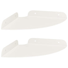 Drijvende plank met plank met opslag 2 pcs Wit 18 x 18 x 2 cm