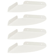 Drijvende plank met plank met opslag 4 pcs Wit 18 x 18 x 2 cm