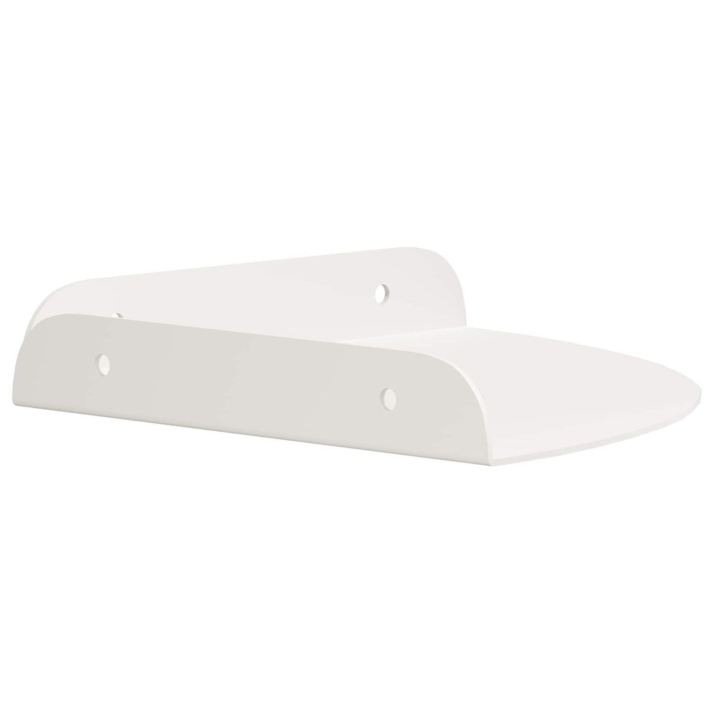 Drijvende plank met plank met opslag 4 pcs Wit 18 x 18 x 2 cm