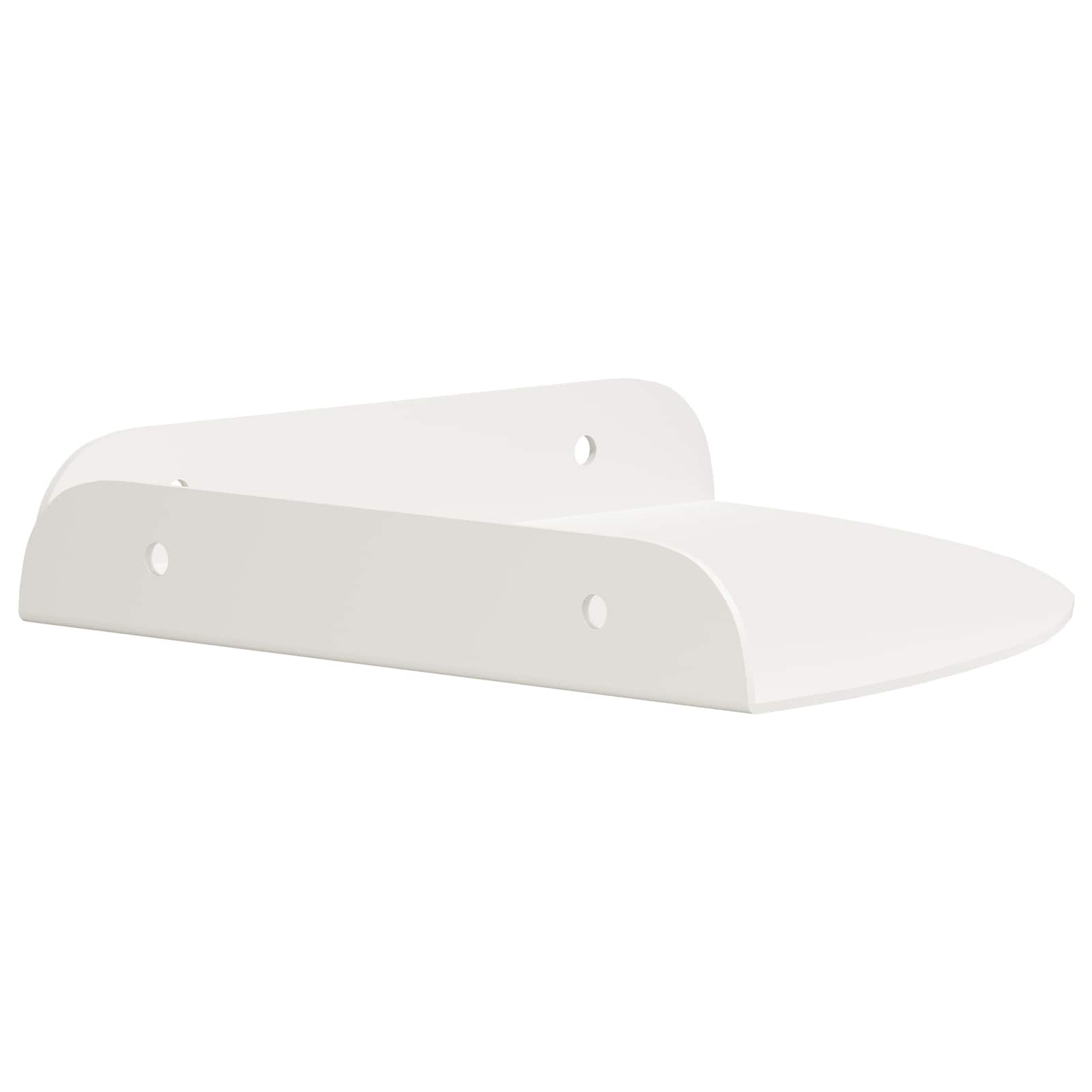 Drijvende plank met plank met opslag 4 pcs Wit 18 x 18 x 2 cm