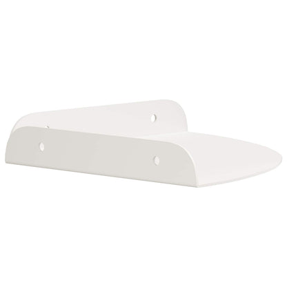 Drijvende plank met plank met opslag 4 pcs Wit 18 x 18 x 2 cm