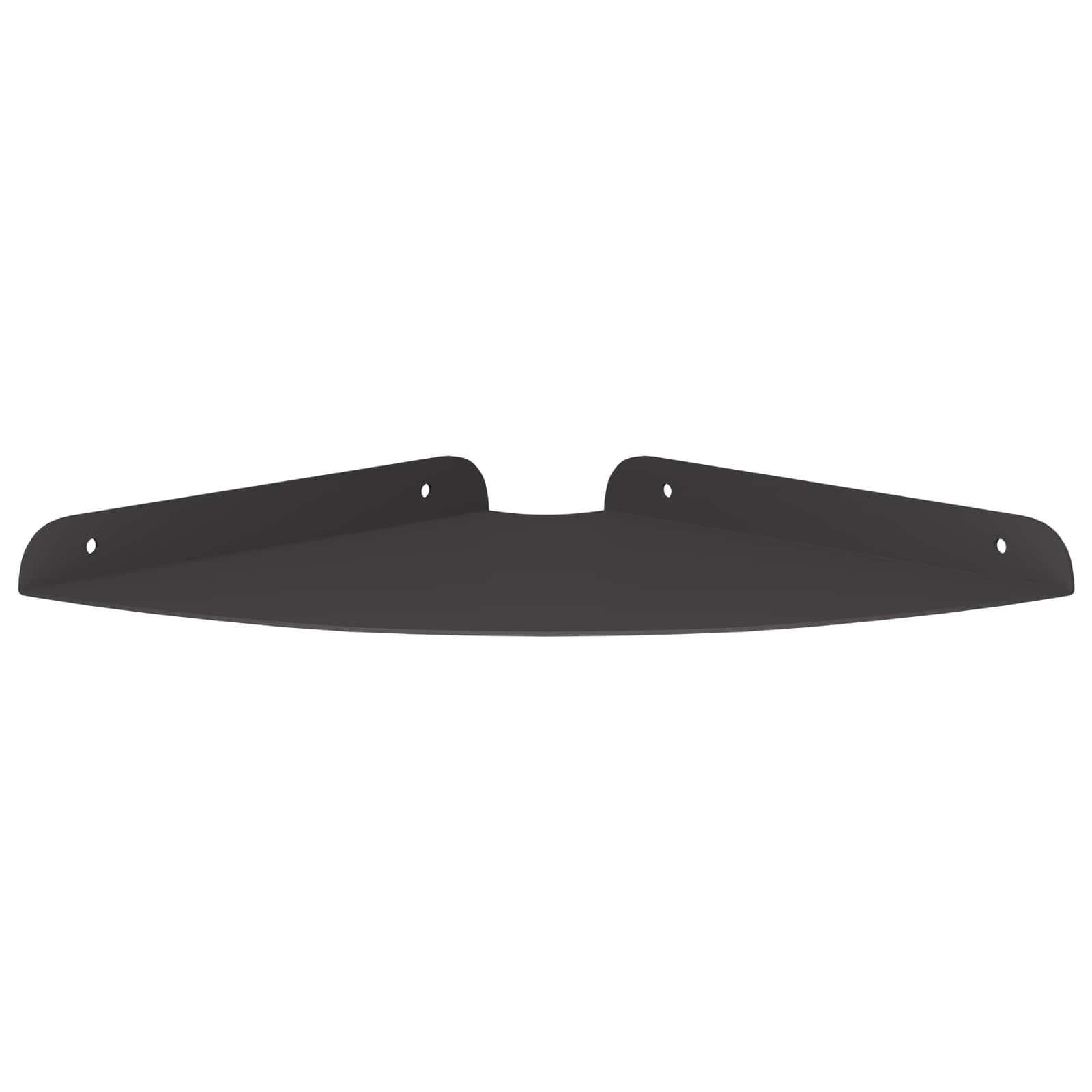 Wandplank met plank met opslag 2 pcs Zwart 18 x 18 x 2.3 cm