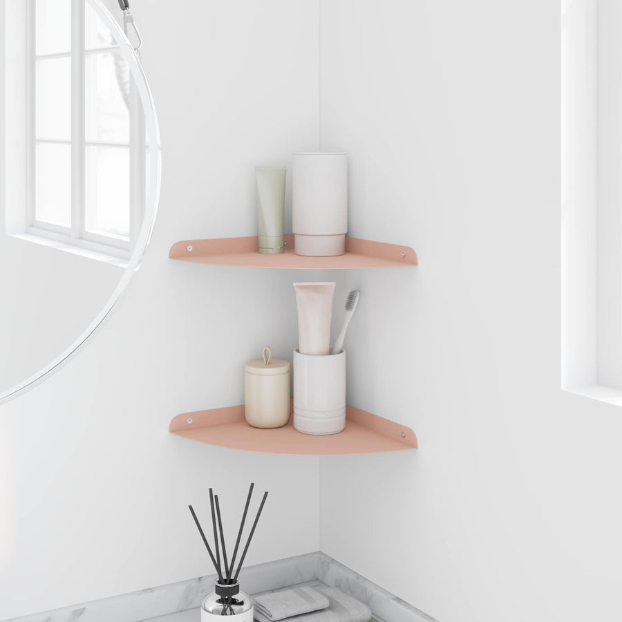 Drijvende plank met plank met opslag 2 pcs Roze 24 x 24 x 2 cm