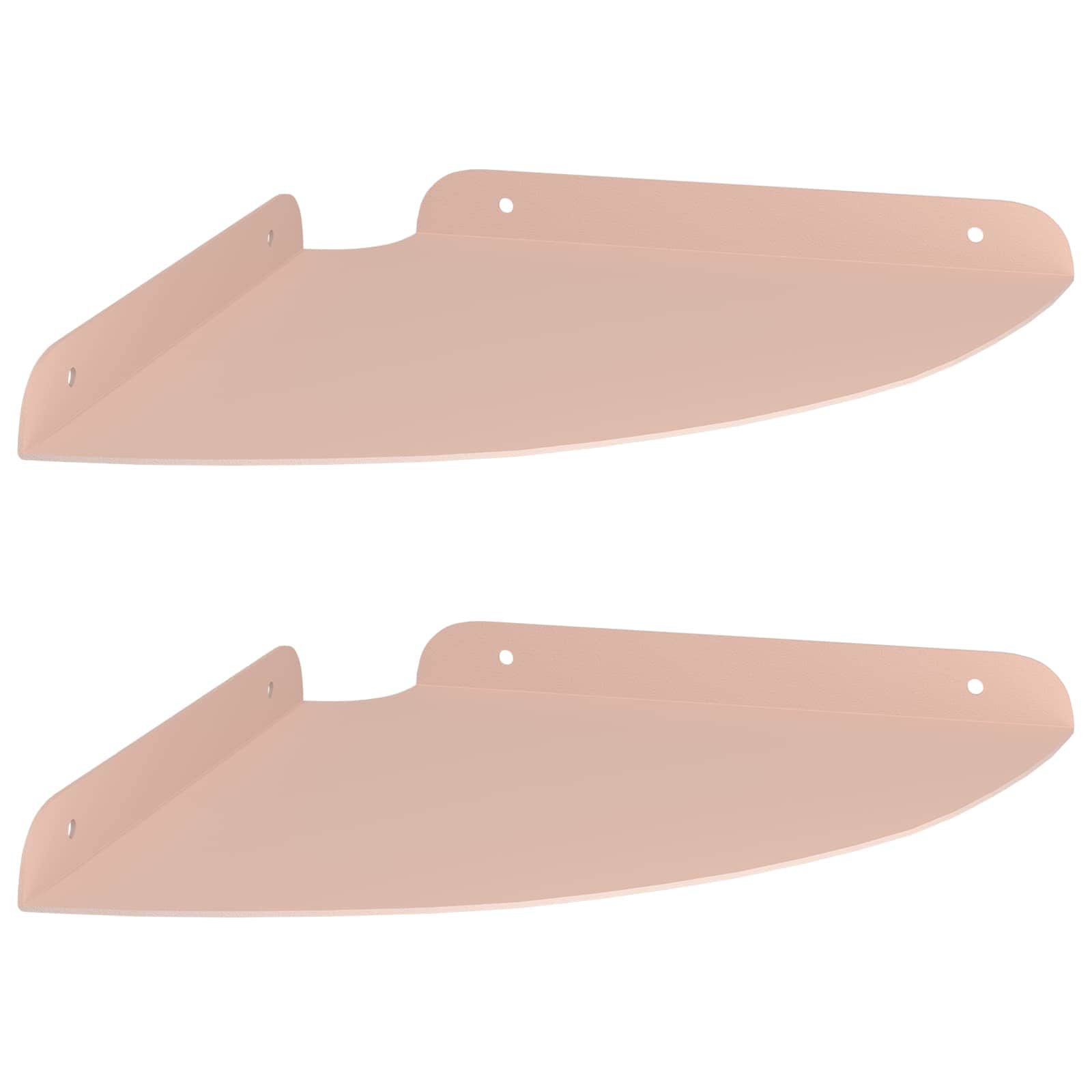 Drijvende plank met plank met opslag 2 pcs Roze 24 x 24 x 2 cm