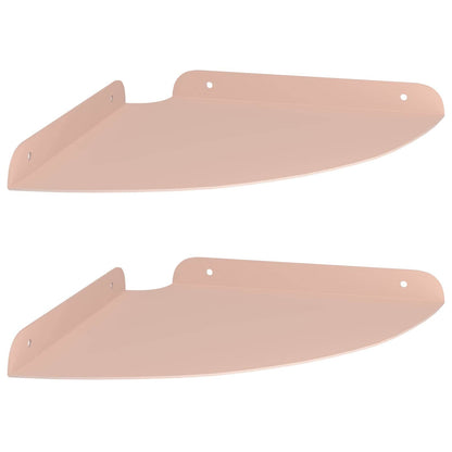 Drijvende plank met plank met opslag 2 pcs Roze 24 x 24 x 2 cm