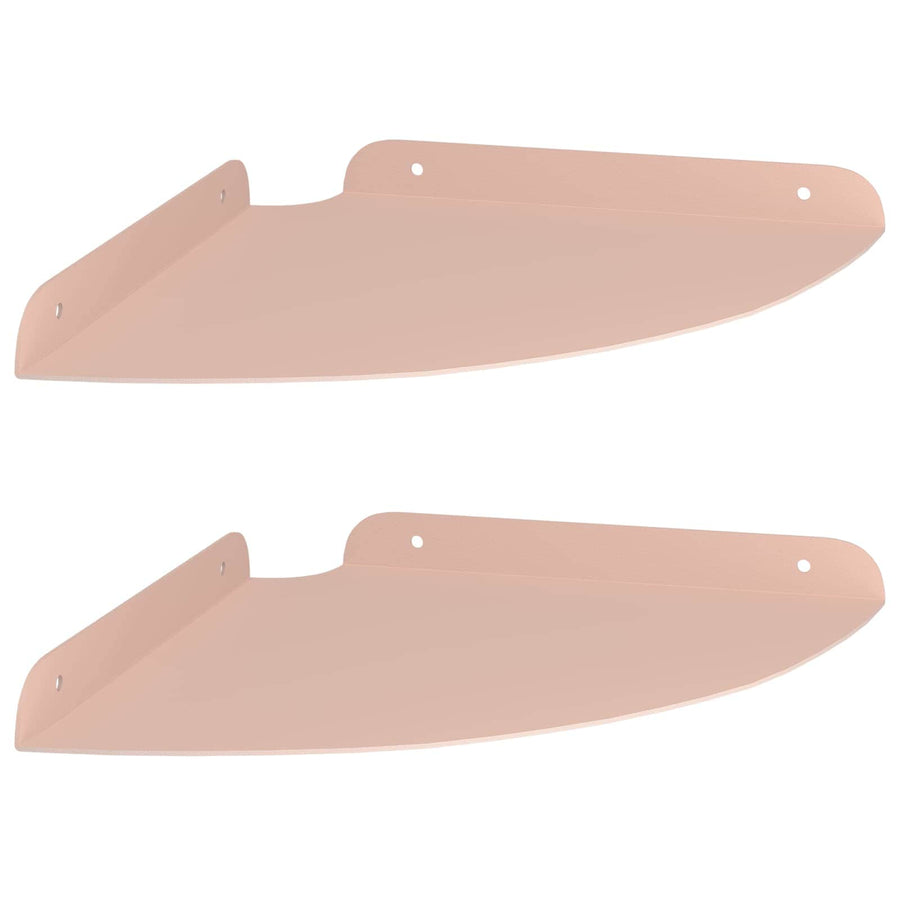 Drijvende plank met plank met opslag 2 pcs Roze 24 x 24 x 2 cm