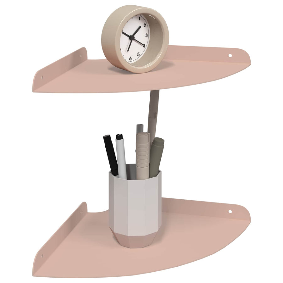Drijvende plank met plank met opslag 2 pcs Roze 24 x 24 x 2 cm