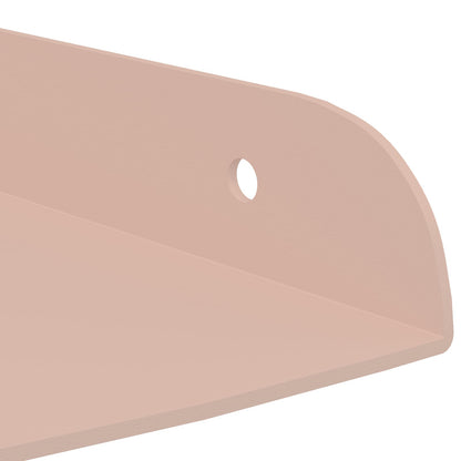 Drijvende plank met plank met opslag 4 pcs Roze 24 x 24 x 2 cm