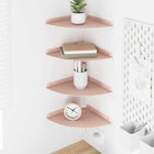 Floating Shelf with Storage 4 pcs Pink 24 x 24 x 2 cm