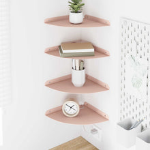 Drijvende plank met plank met opslag 4 pcs Roze 24 x 24 x 2 cm