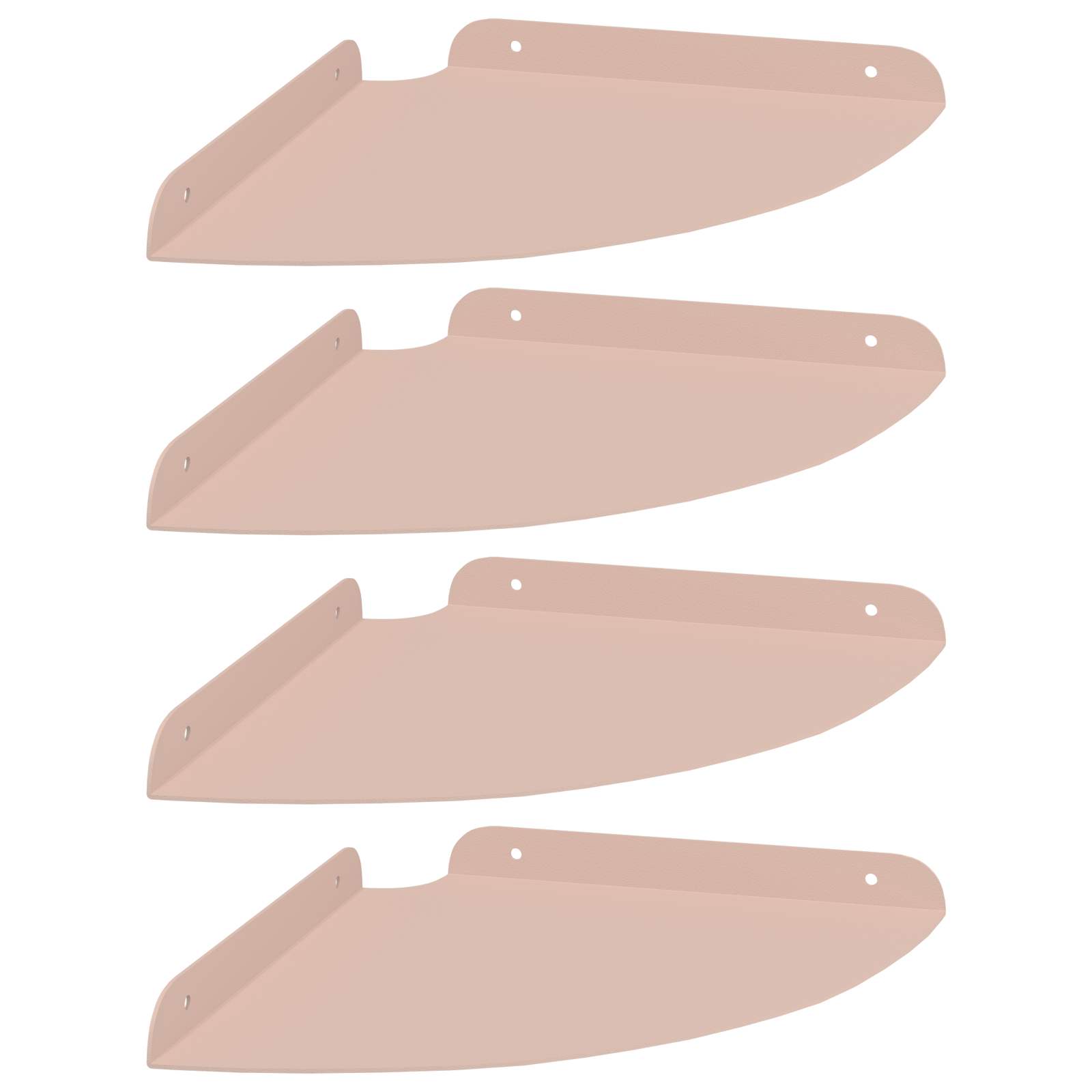 Drijvende plank met plank met opslag 4 pcs Roze 24 x 24 x 2 cm