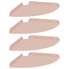 Drijvende plank met plank met opslag 4 pcs Roze 24 x 24 x 2 cm
