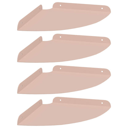 Drijvende plank met plank met opslag 4 pcs Roze 24 x 24 x 2 cm