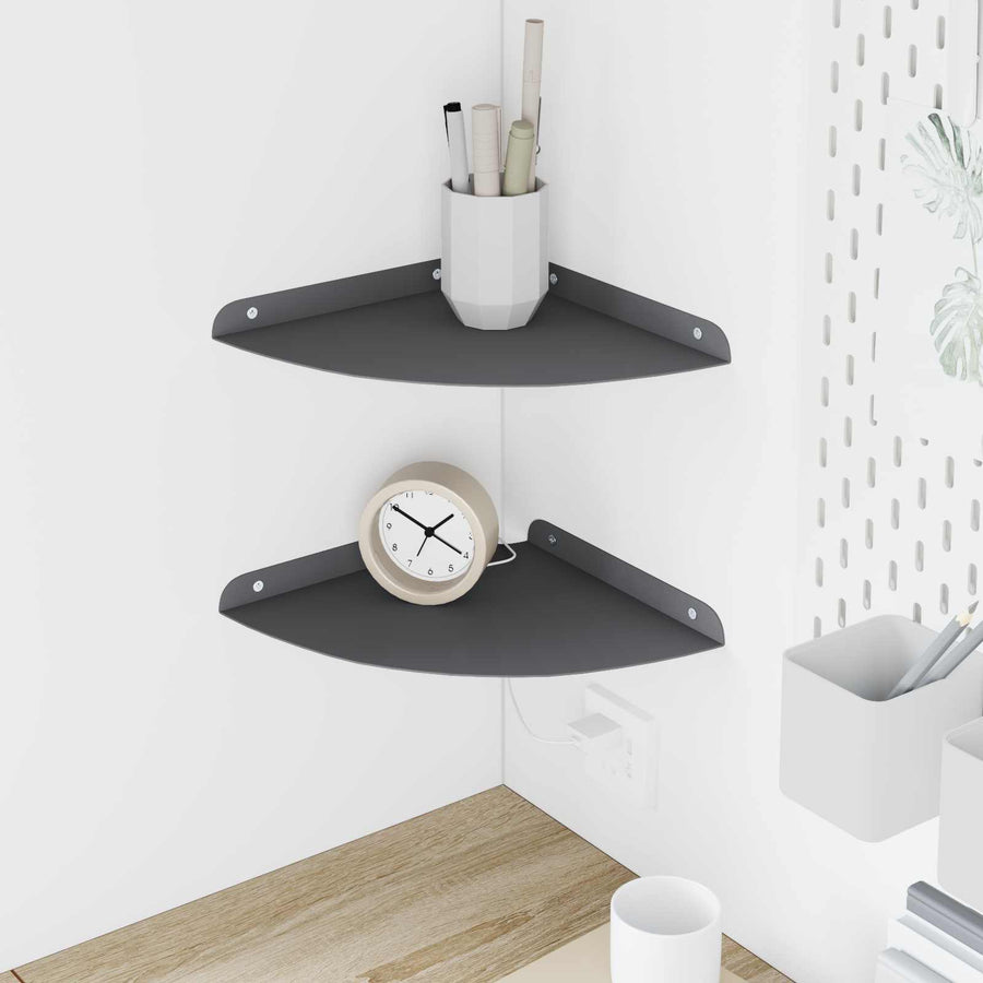 Drijvende plank met plank 2 pcs Antraciet 24 x 24 x 2 cm