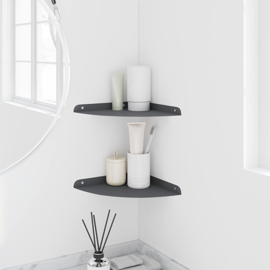 Drijvende plank met plank 2 pcs Antraciet 24 x 24 x 2 cm