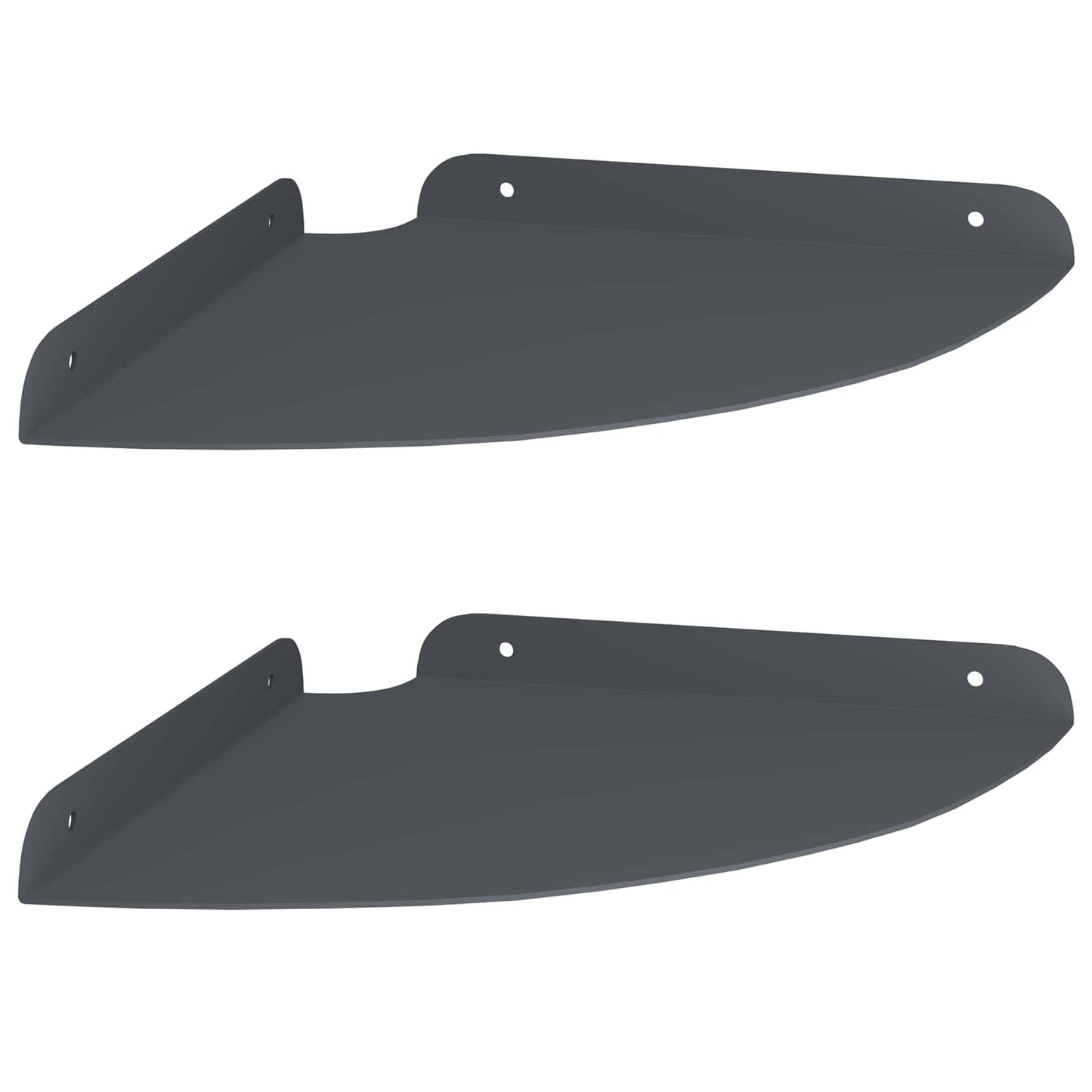 Drijvende plank met plank 2 pcs Antraciet 24 x 24 x 2 cm
