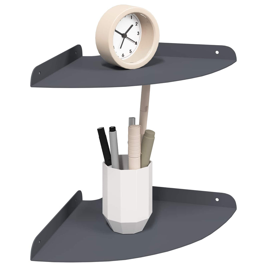 Drijvende plank met plank 2 pcs Antraciet 24 x 24 x 2 cm