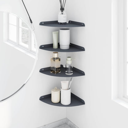 Drijvende plank met plank 4 pcs Antraciet 24 x 24 x 2,3 cm