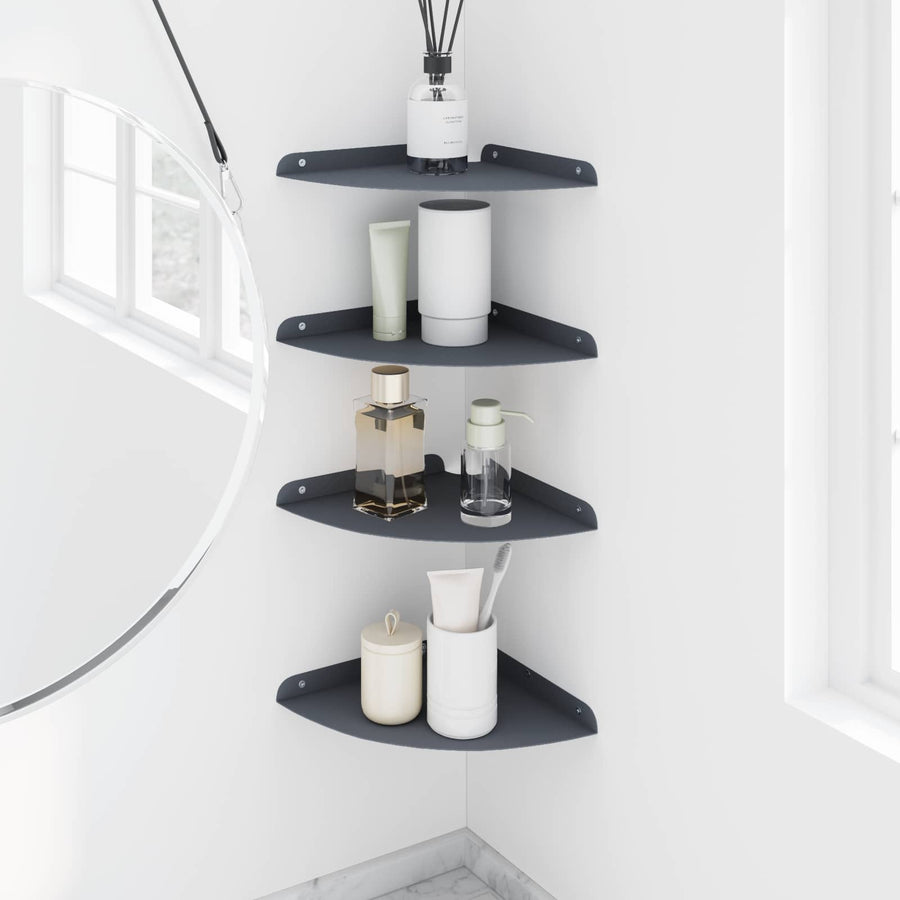 Drijvende plank met plank 4 pcs Antraciet 24 x 24 x 2,3 cm