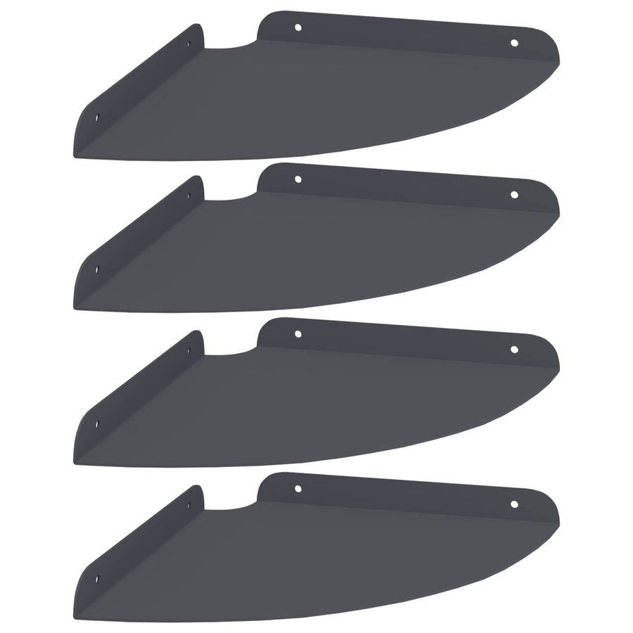 Drijvende plank met plank 4 pcs Antraciet 24 x 24 x 2,3 cm