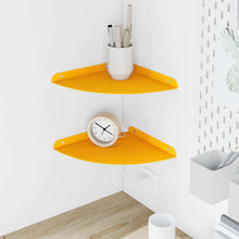 Drijvende plank met plank 2 pcs Mosterdgeel 24 x 24 x 2 cm