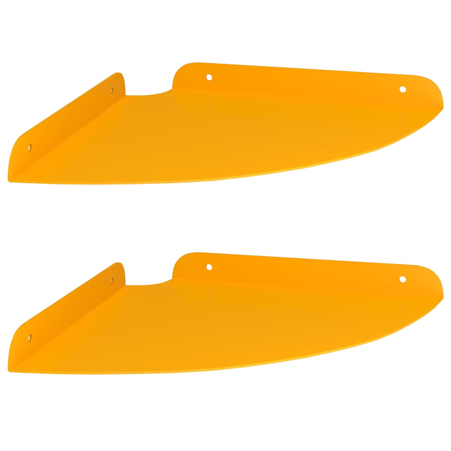 Drijvende plank met plank 2 pcs Mosterdgeel 24 x 24 x 2 cm