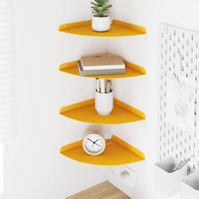Drijvende plank met plank 4 pcs Mosterdgeel 24 x 24 x 2 cm