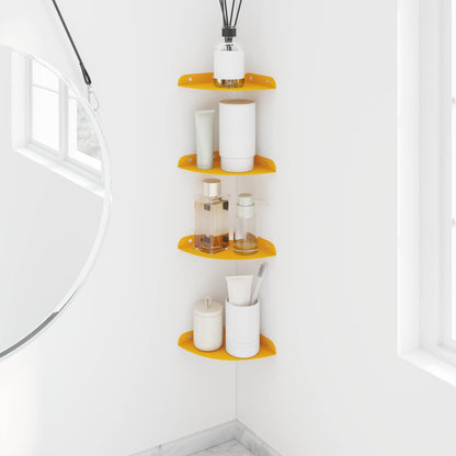 Drijvende plank met plank 4 pcs Mosterdgeel 24 x 24 x 2 cm