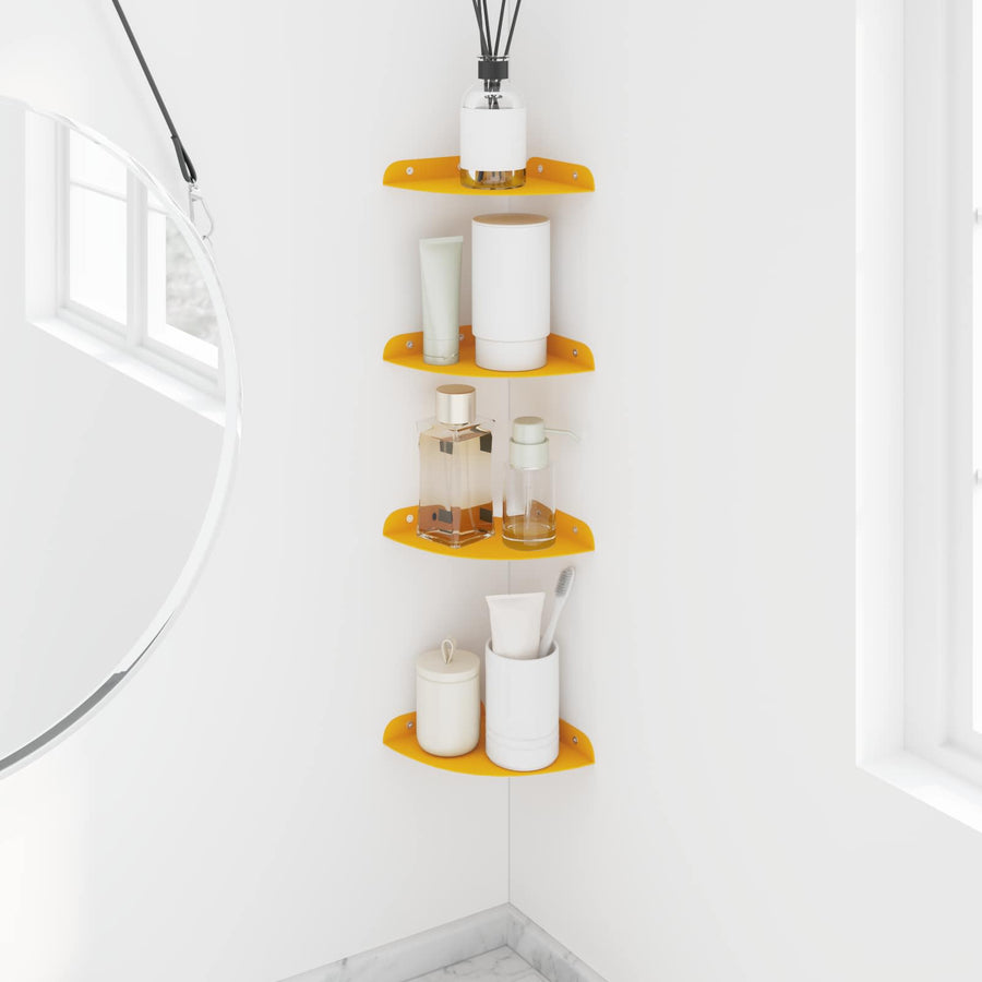 Drijvende plank met plank 4 pcs Mosterdgeel 24 x 24 x 2 cm