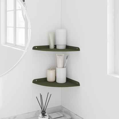 Drijvende plank met plank 2 pcs Olijf Groen 24 x 24 x 2 cm