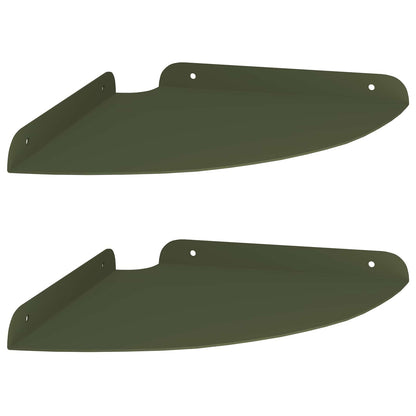 Drijvende plank met plank 2 pcs Olijf Groen 24 x 24 x 2 cm