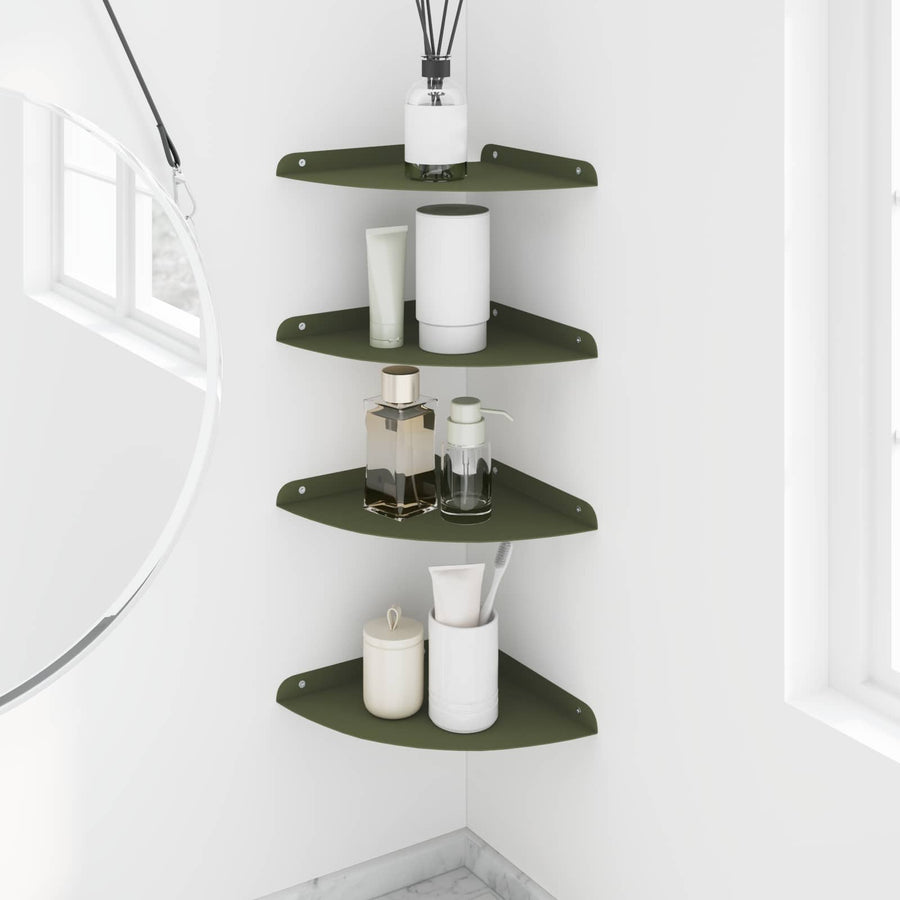 Drijvende plank met plank 4 pcs Olijf Groen 24 x 24 x 2 cm