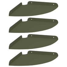 Drijvende plank met plank 4 pcs Olijf Groen 24 x 24 x 2 cm