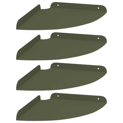 Drijvende plank met plank 4 pcs Olijf Groen 24 x 24 x 2 cm