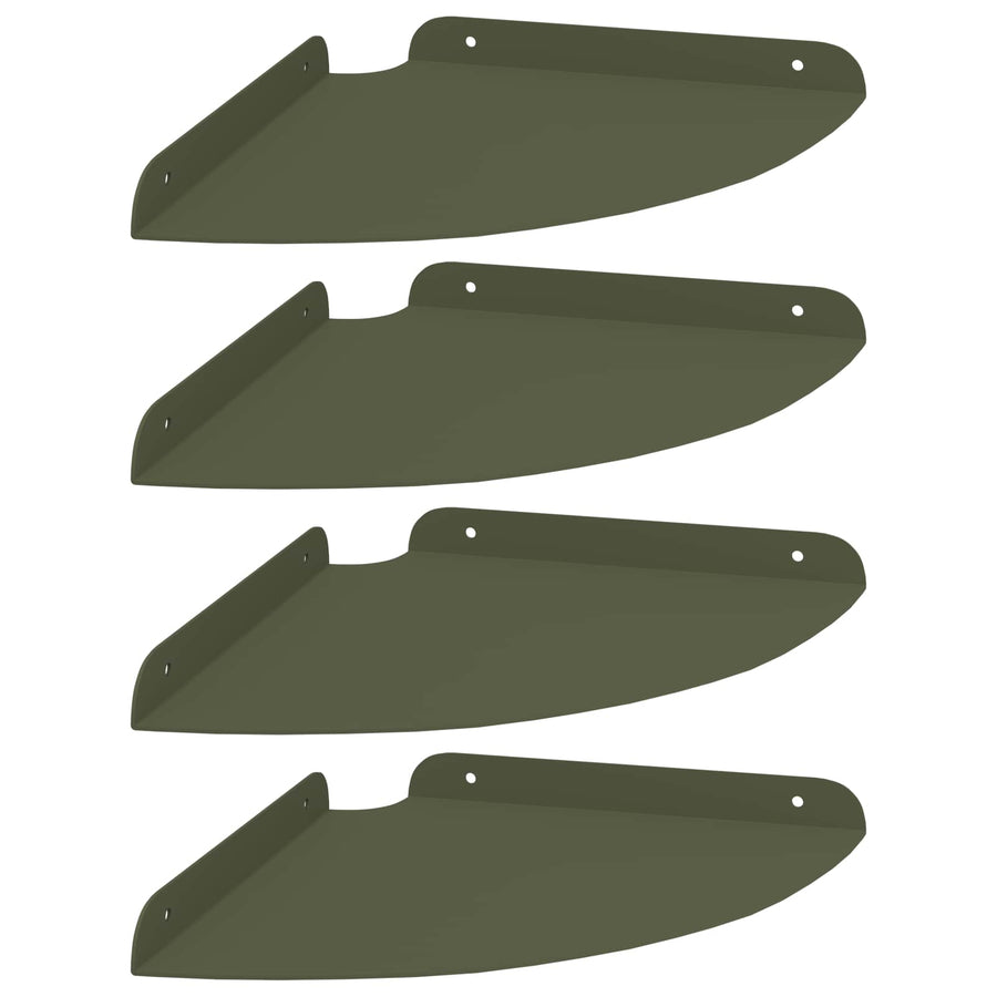 Drijvende plank met plank 4 pcs Olijf Groen 24 x 24 x 2 cm
