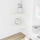 Wandplank 24x24x2 cm staal wit set van 2