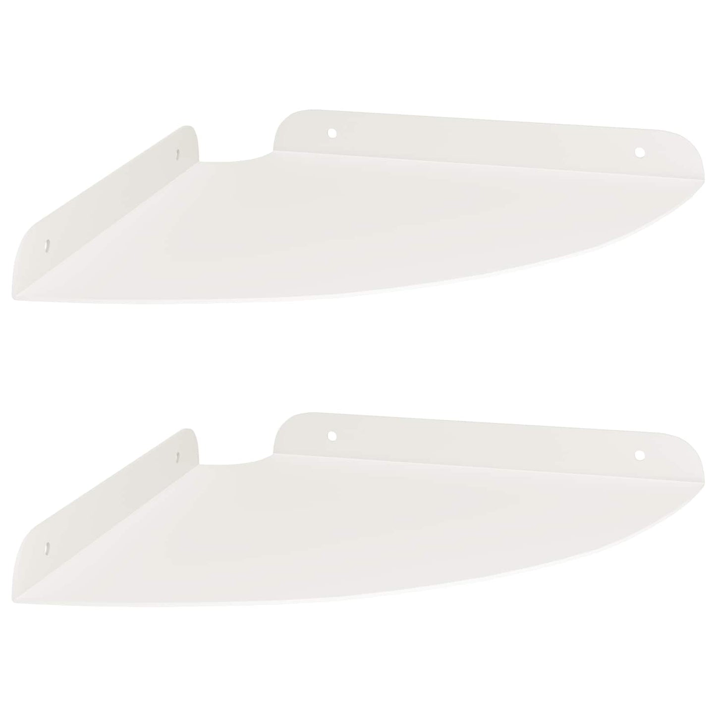 Drijvende plank met plank met opslag 2 pcs Wit 24 x 24 x 2 cm