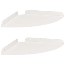 Drijvende plank met plank met opslag 2 pcs Wit 24 x 24 x 2 cm
