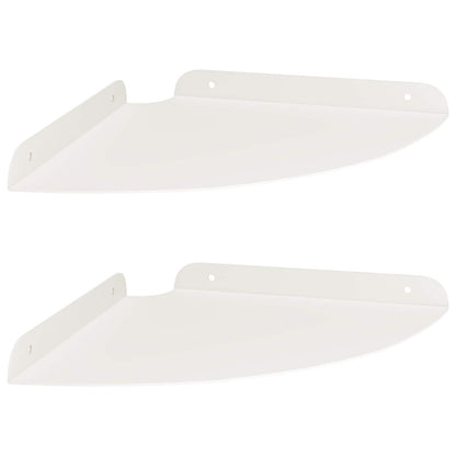 Drijvende plank met plank met opslag 2 pcs Wit 24 x 24 x 2 cm