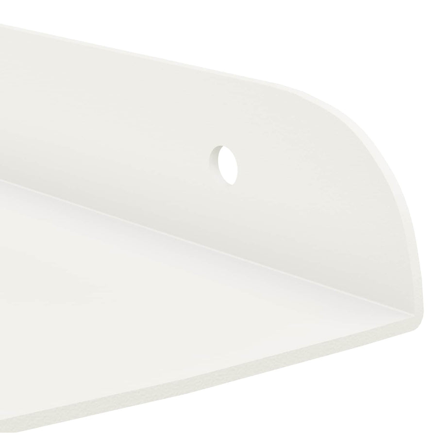 Drijvende plank met plank met opslag 4 pcs Wit 24 x 24 x 2 cm