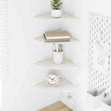 Drijvende plank met plank met opslag 4 pcs Wit 24 x 24 x 2 cm