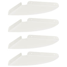 Drijvende plank met plank met opslag 4 pcs Wit 24 x 24 x 2 cm