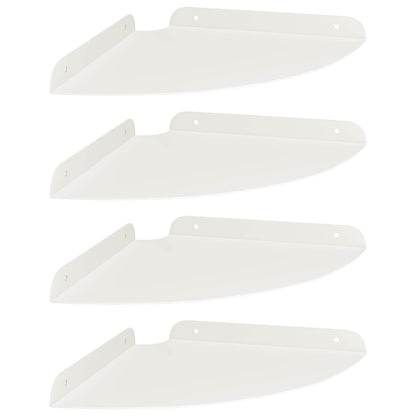Drijvende plank met plank met opslag 4 pcs Wit 24 x 24 x 2 cm