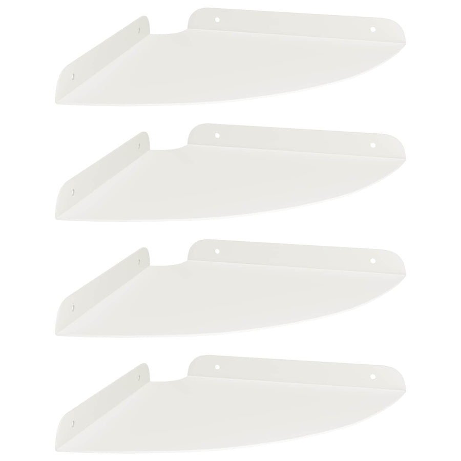 Drijvende plank met plank met opslag 4 pcs Wit 24 x 24 x 2 cm
