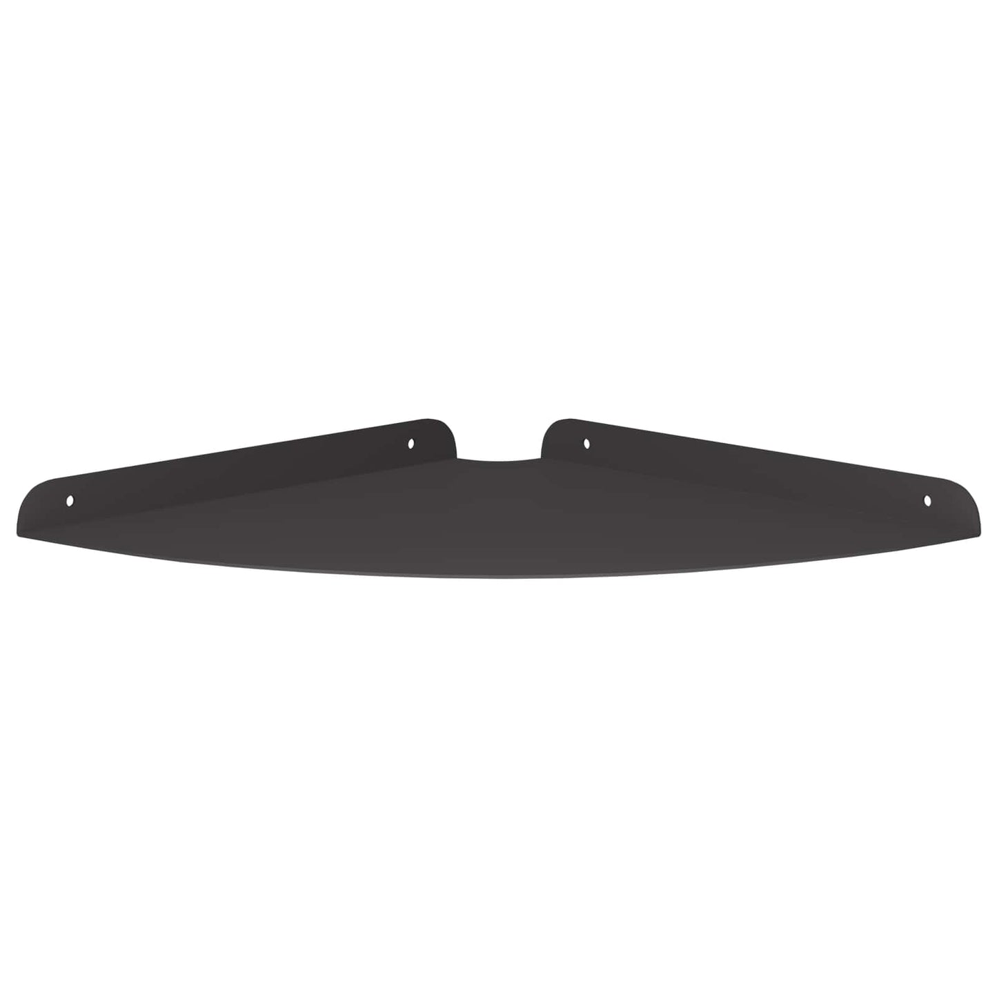 Wandplank met plank met opslag 2 pcs Zwart 18 x 18 x 2.3 cm